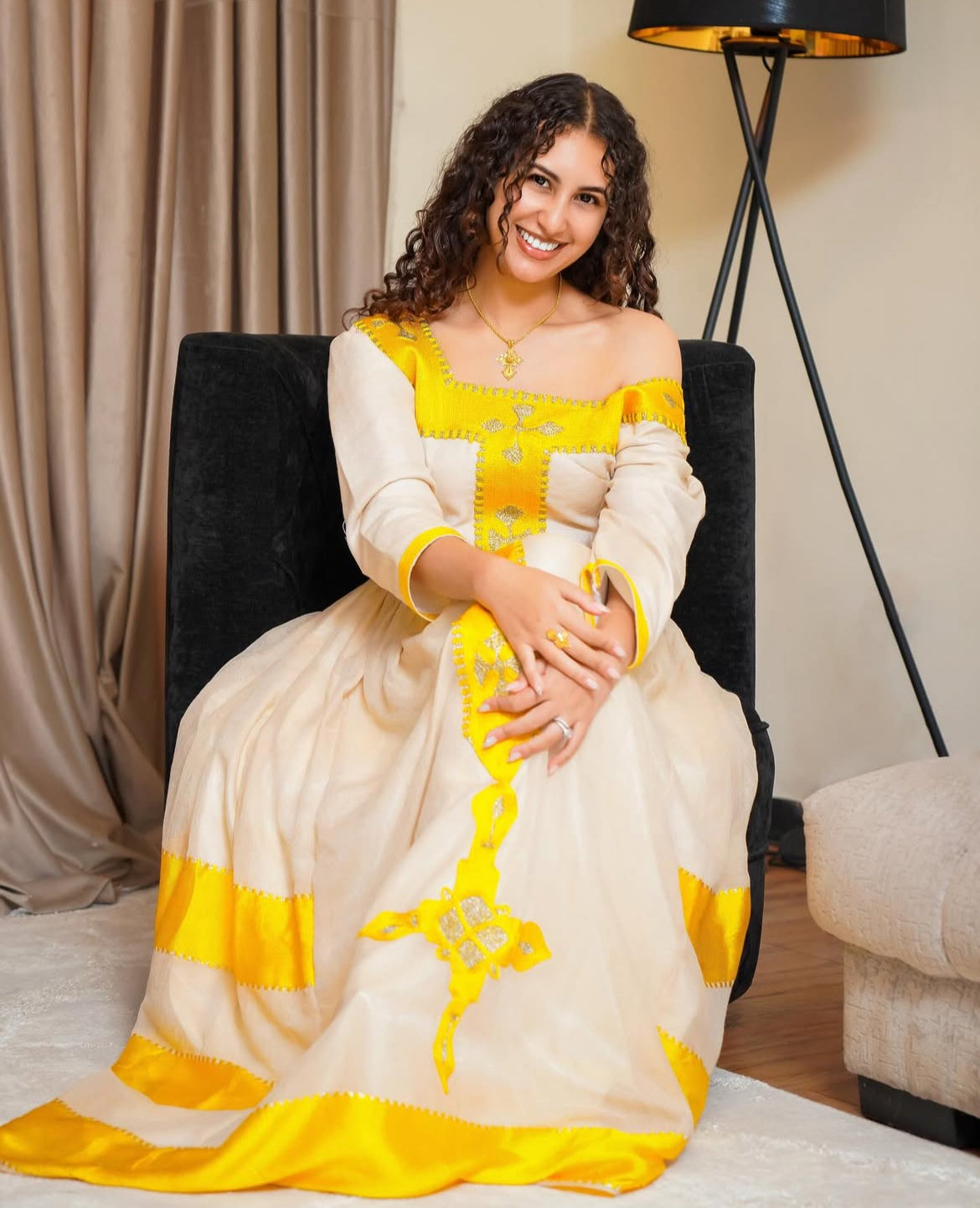 Ethiopian Store | White Habesha Dress Handmade in Ethiopia