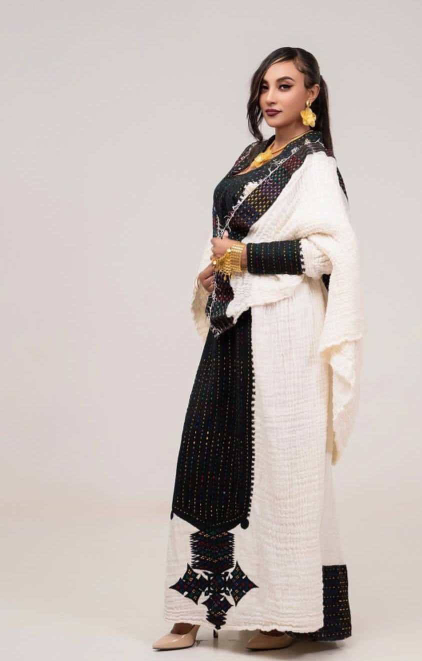 Authentic Gonder Fetel Habesha Dress – Ethiopian Traditional Dress