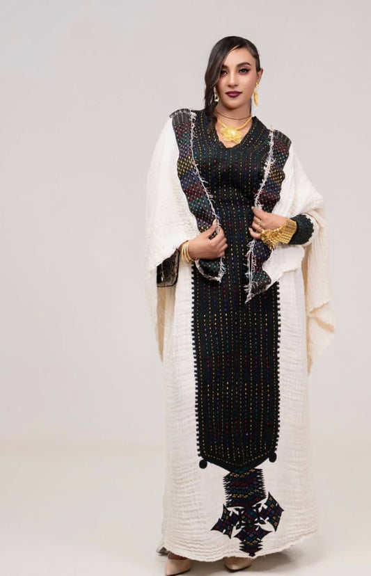 Authentic Gonder Fetel Habesha Dress β Ethiopian Traditional Dress