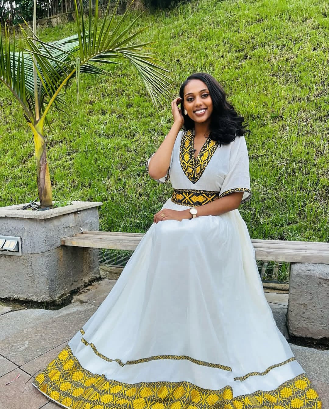 The Ethiopian Store | yellow Ethiopian Dress Cultural Outfit for Women