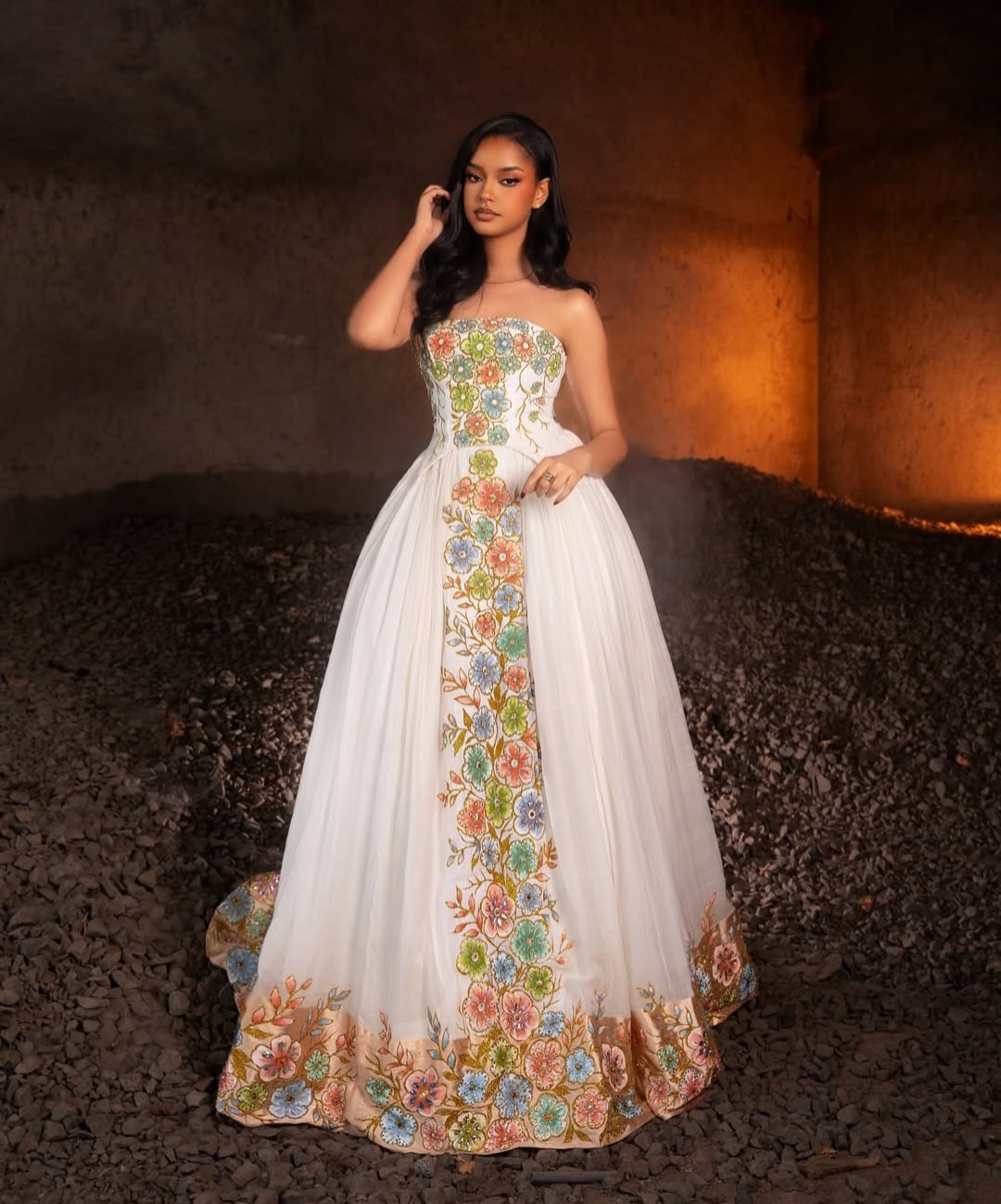 White Ethiopian Habesha Clothes | Handwoven Bridal Cultural Attire