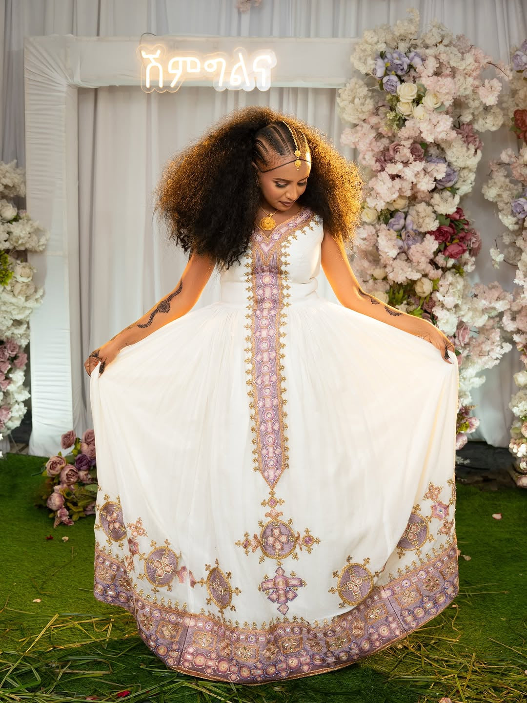 The Ethiopian Store | Elegant White Habesha Wedding Dress