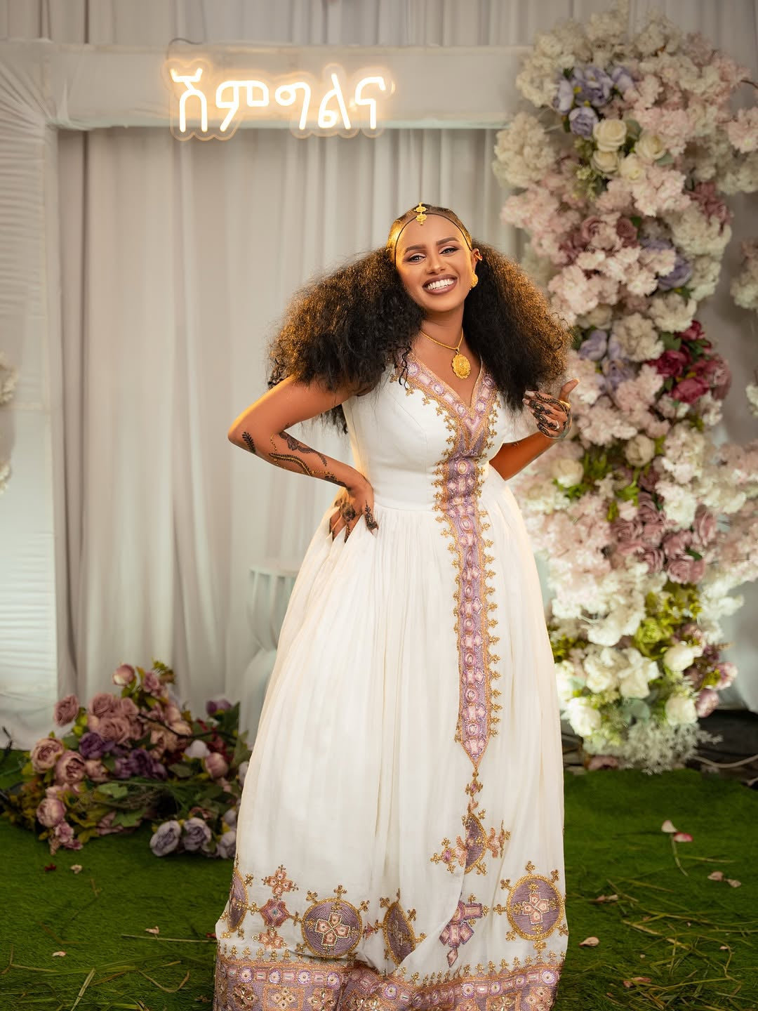 The Ethiopian Store | Elegant White Habesha Wedding Dress