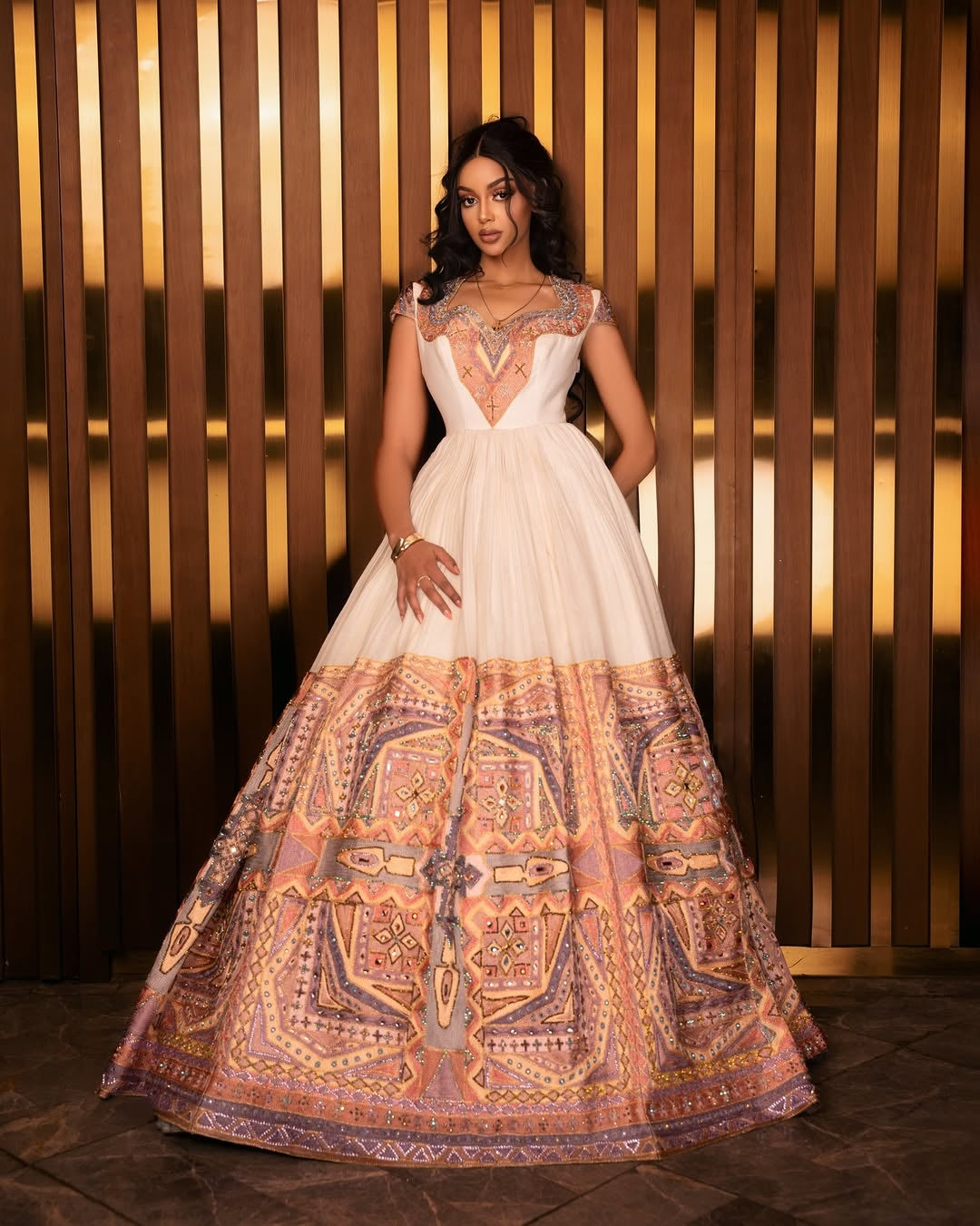 Red Habesha Kemis – Luxury Ethiopian Traditional Dress for Weddings, Holidays & Special Occasions S