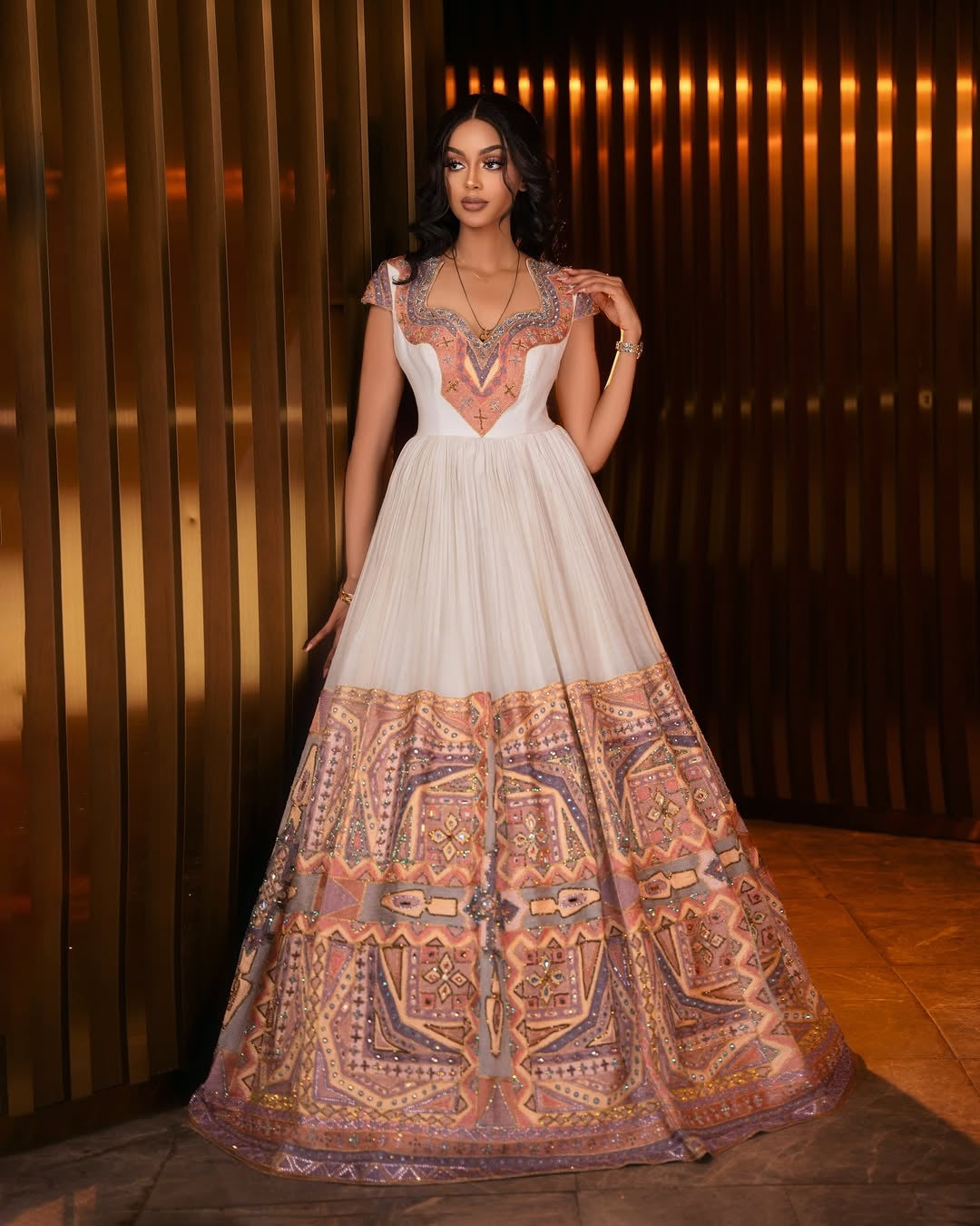 Red Habesha Kemis – Luxury Ethiopian Traditional Dress for Weddings, Holidays & Special Occasions