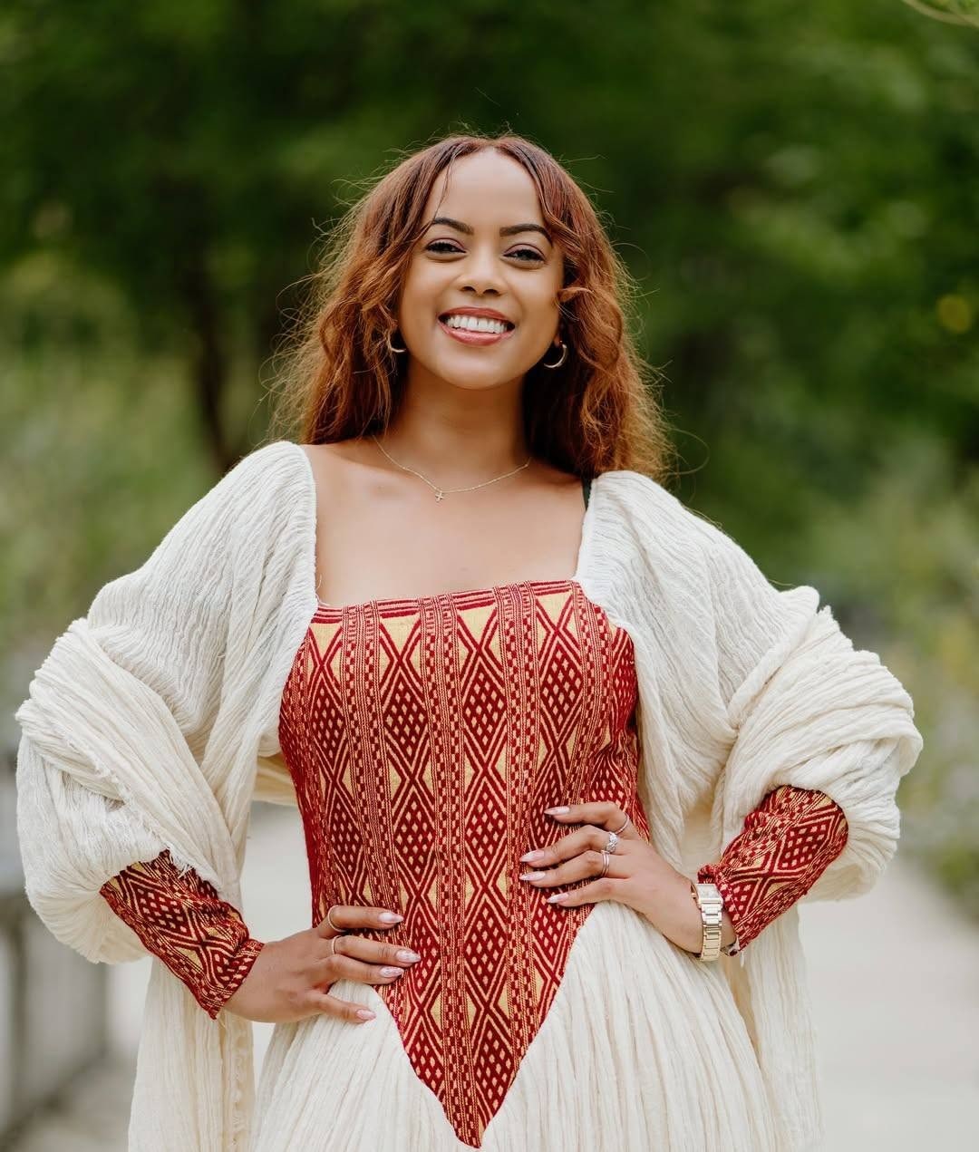 Red Ethiopian Clothing | Vibrant Dress for Weddings and Events