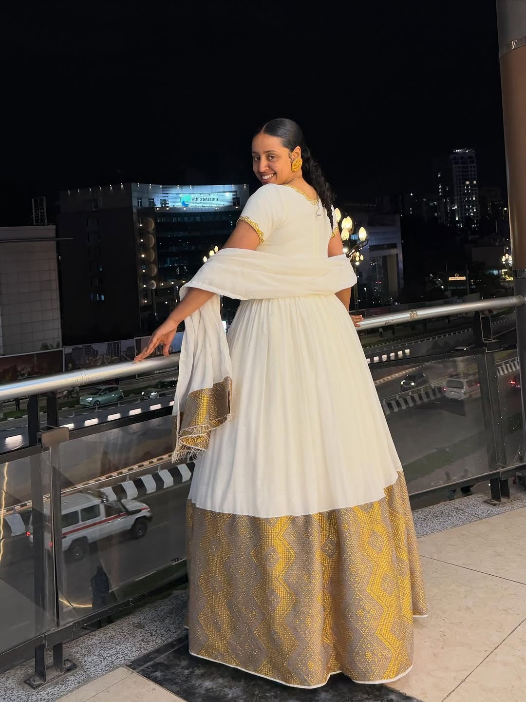 Gold Habesha Kemis – Shimmering Ethiopian Traditional Dress for Women Who Love Cultural Elegance and Modern Sophistication