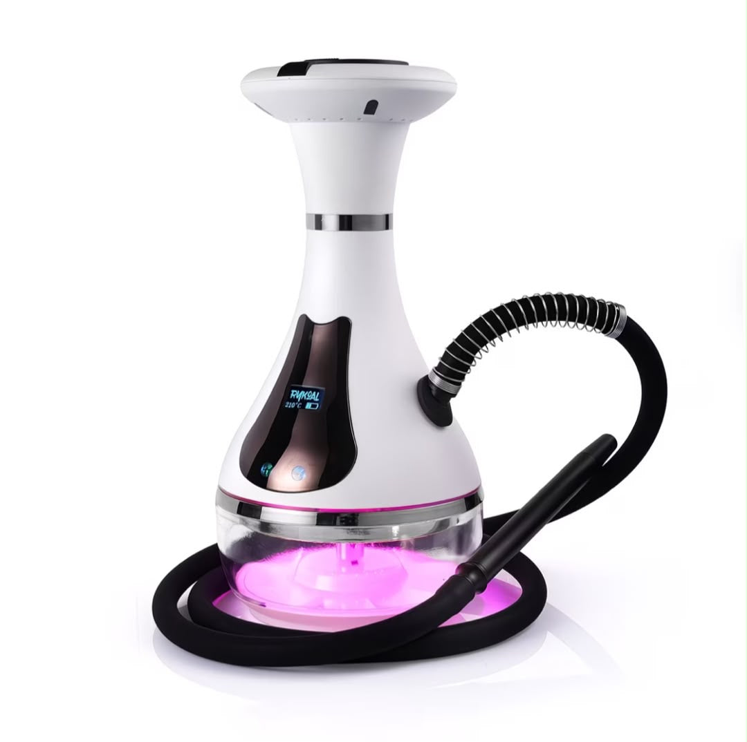 Rechargeable Arabian LED Electric Hookah – Charcoal-Free Electronic Water Pipe with Light