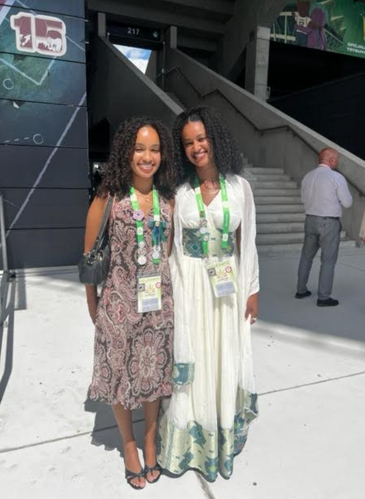 Custom Green Habesha Zuria Dress