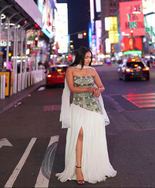 Modern Habesha Dress with Unique Pattern - Handwoven Ethiopian kemis