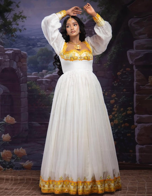Habesha Libs – Elegant Full-Length Dress for Weddings and Special Events