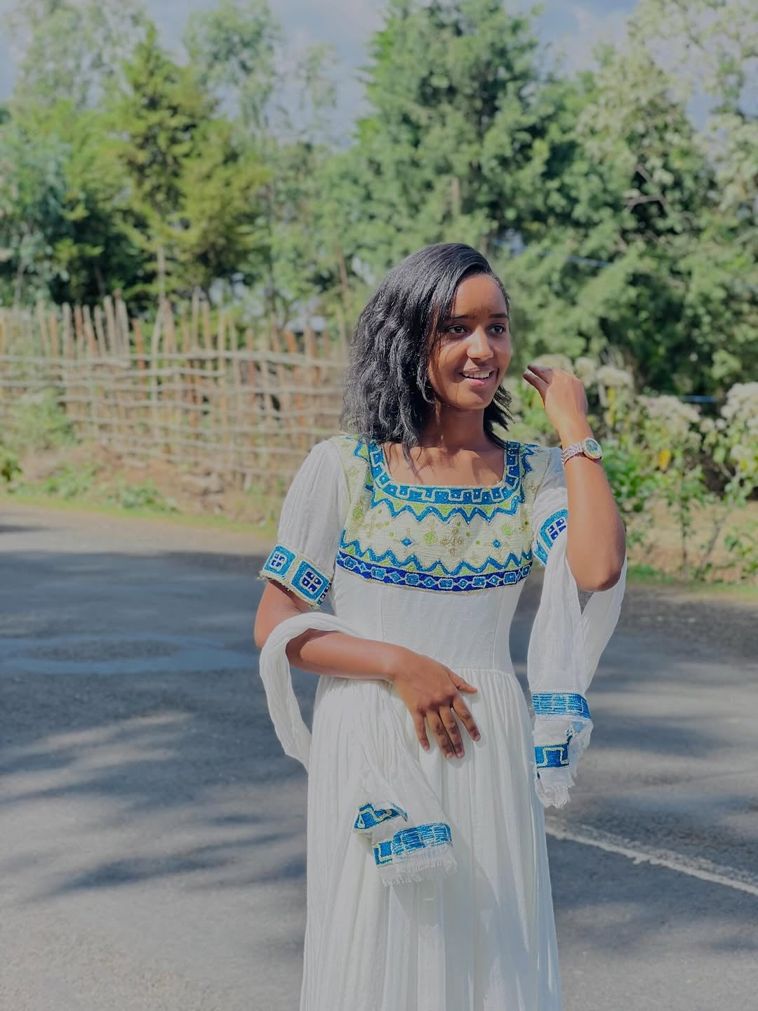 Green Ethiopian Dress – Handcrafted Traditional Habesha Outfit with Intricate Embroidery for Weddings, Festivals, and Cultural Celebrations