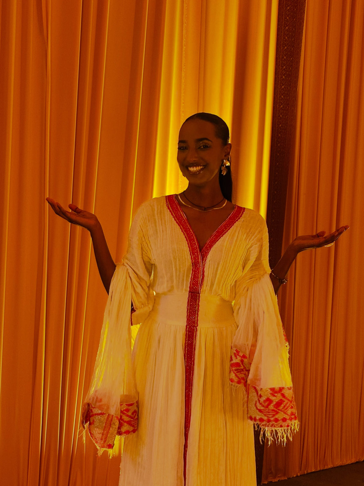Elegant Red Ethiopian national dresses Designed for Weddings and Special Occasions