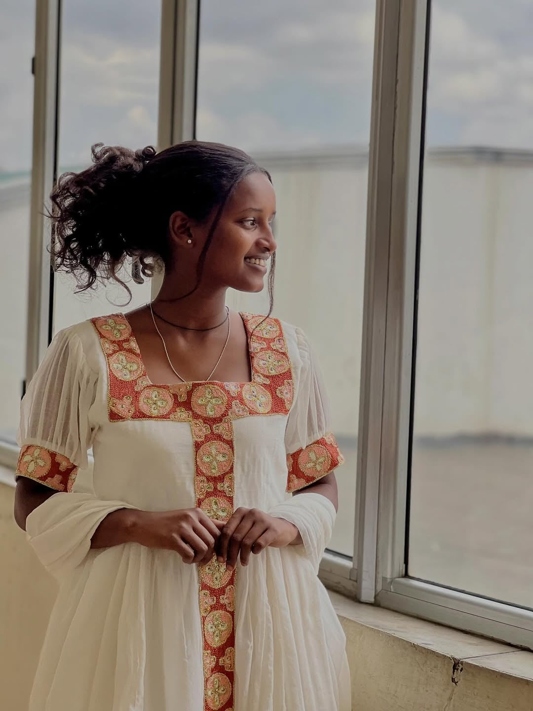 Brown Habesha Zuria – Traditional Ethiopian Dress for Cultural Events, Gatherings, and Everyday Elegance