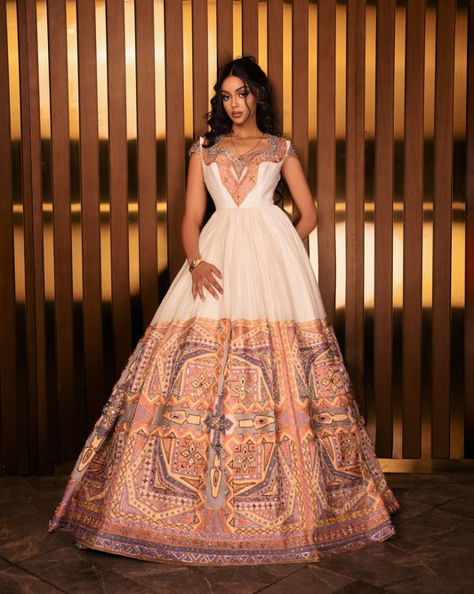 Red Habesha Kemis – Luxury Ethiopian Traditional Dress for Weddings, Holidays & Special Occasions