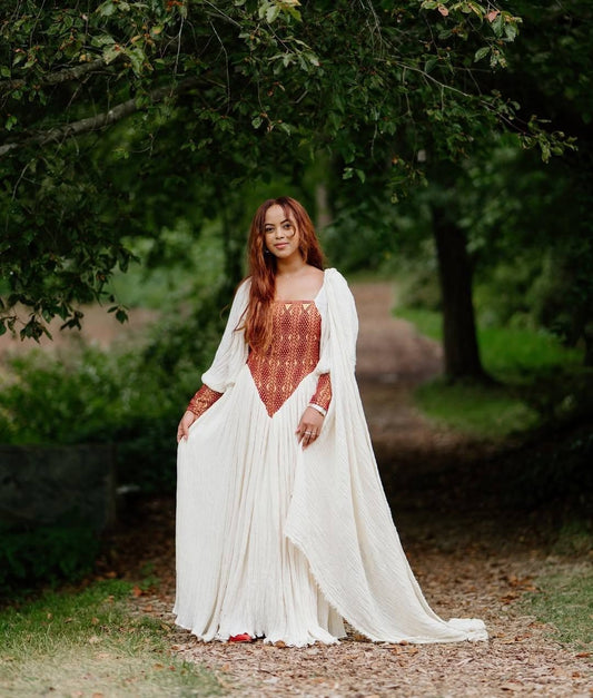 Red Ethiopian Clothing | Vibrant Dress for Weddings and Events