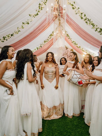 Gold Ethiopian Dress – Luxurious Traditional Outfit for Weddings & Ceremonies