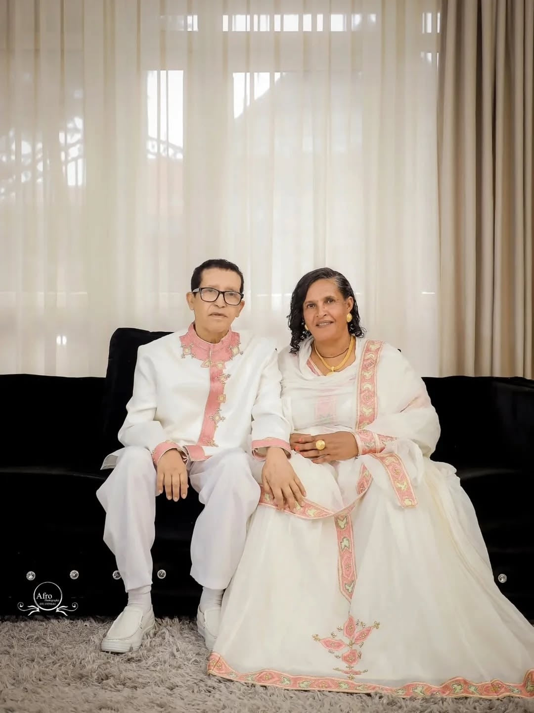 Pink Ethiopian Family Matching Set – Coordinated Habesha Outfits for Weddings, Melse & Special Celebrations