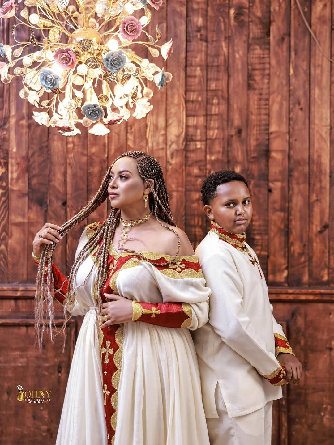 Red Ethiopian Dress – Traditional Habesha Outfit for Weddings, Celebrations, and Cultural Events