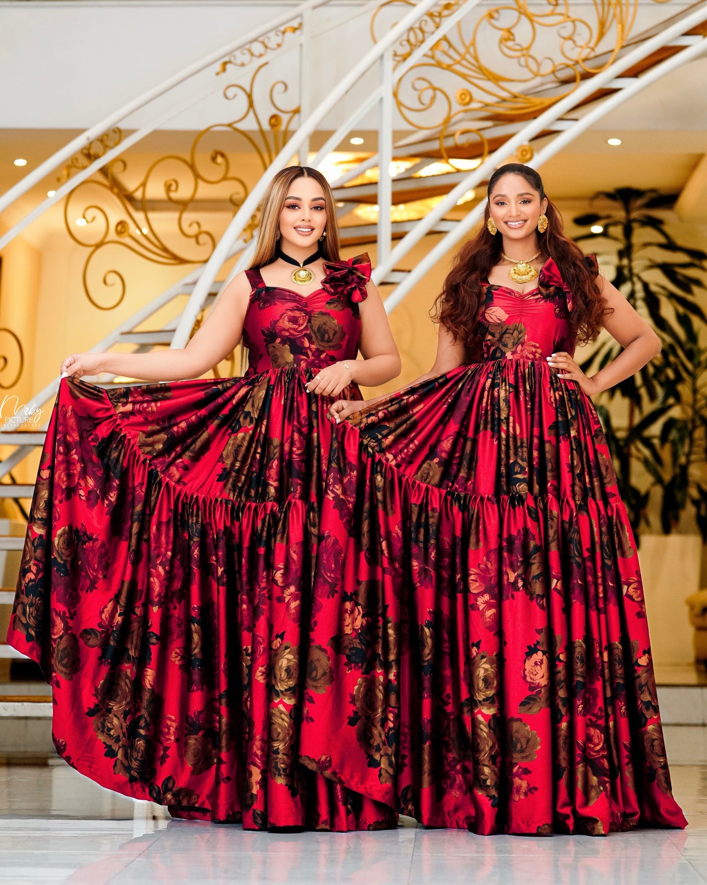 Red Habesha Zuria Chiffon Handcrafted Tibeb for Celebrations