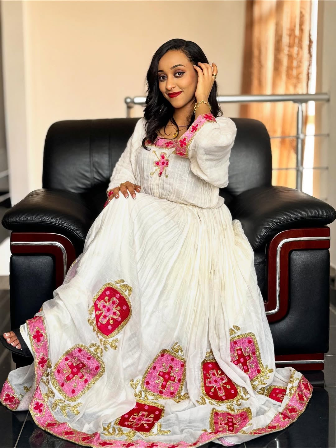 White Ethiopian Clothing | Classic Cotton Habesha Dress for Church
