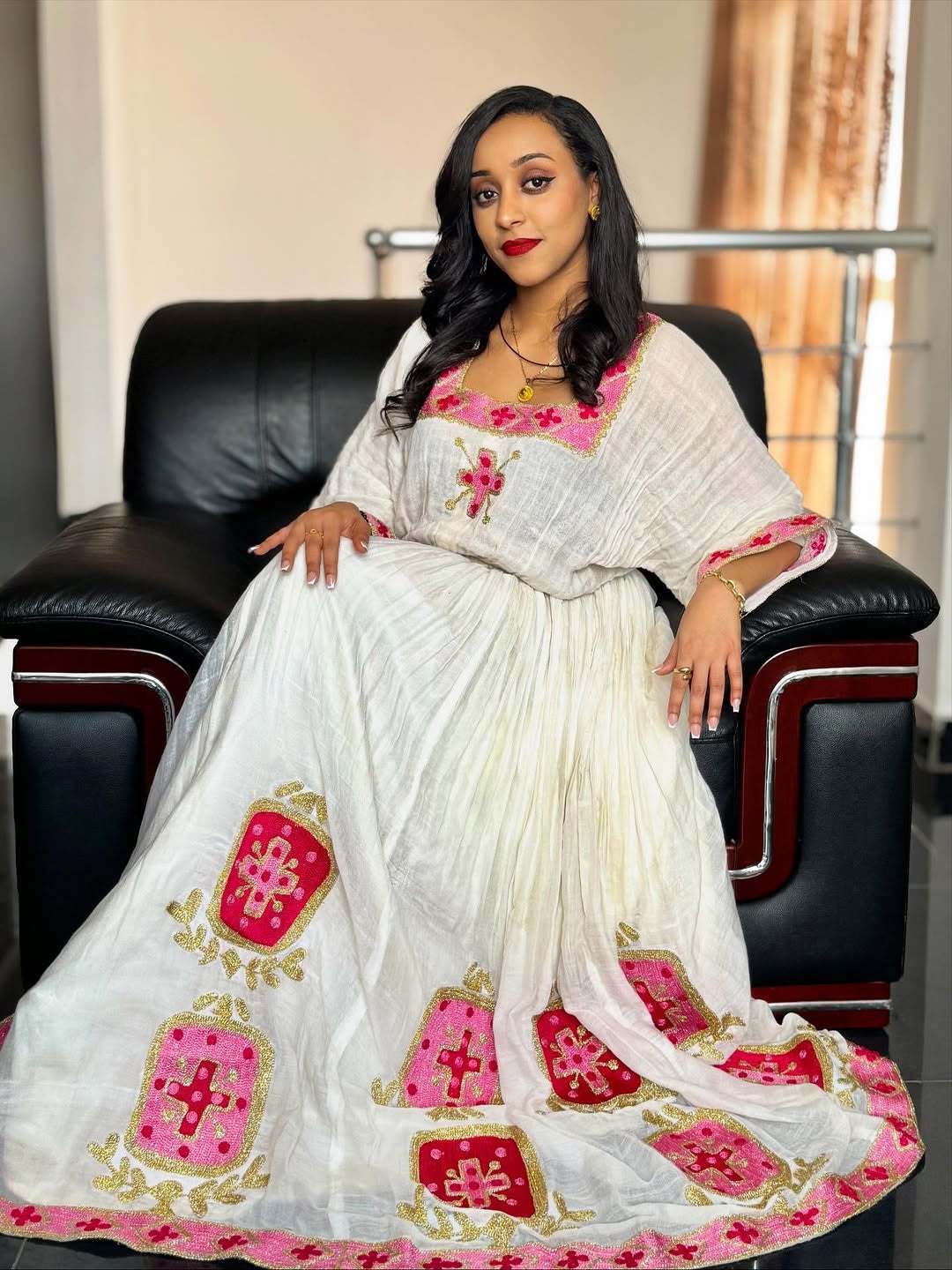 White Ethiopian Clothing | Classic Cotton Habesha Dress for Church