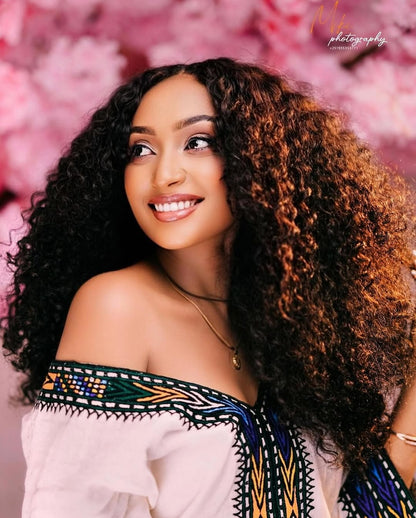 Green Habesha Kemis – Simple Statement Ethiopian Traditional Dress for Cultural Celebrations