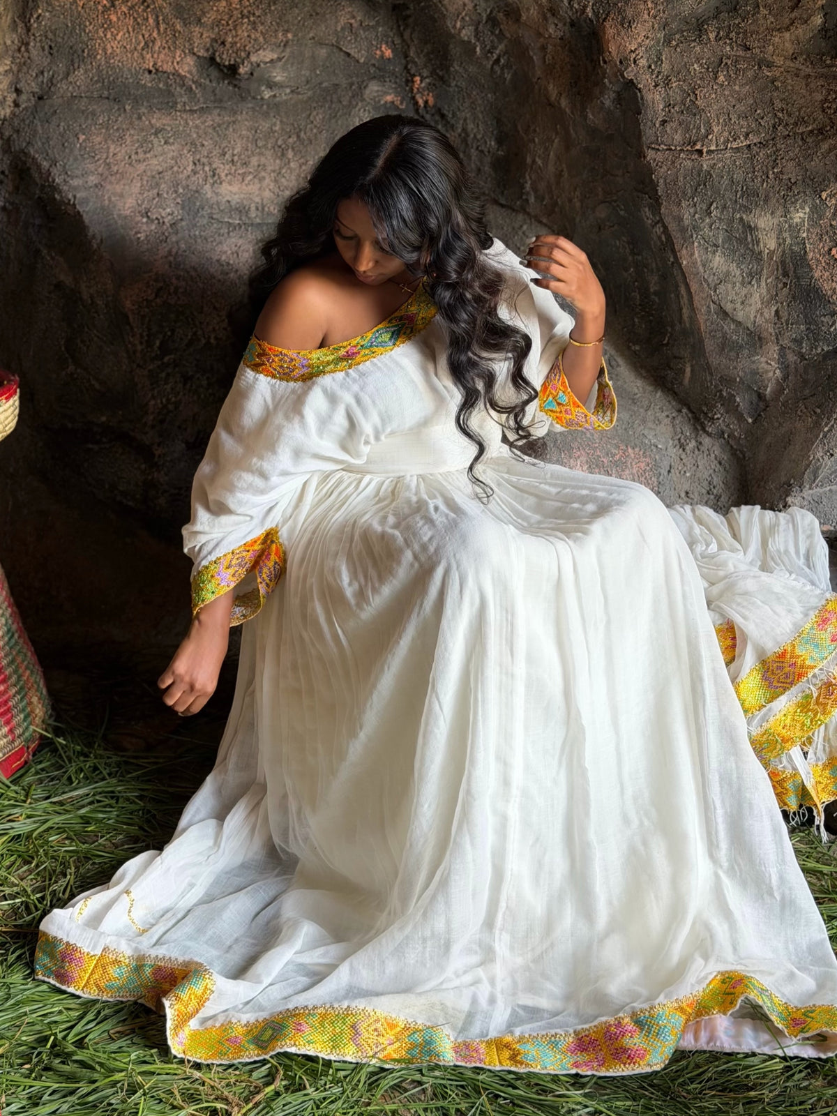 Yellow Habesha Kemis for Cultural Holidays and Family Lunches