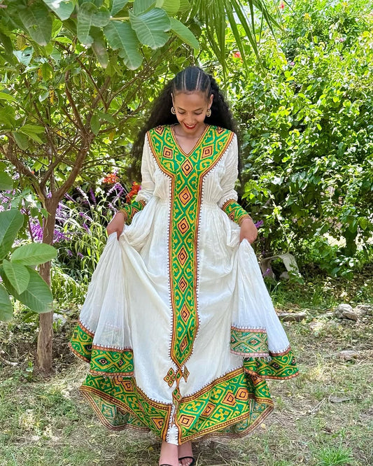 Habesha Clothes Online | Elegant Cotton Ethiopian Dress for Special Days