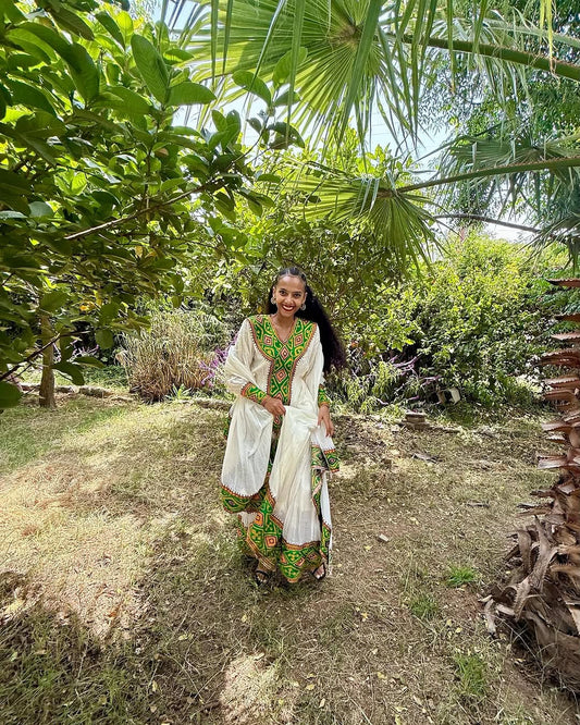 Habesha Clothes Online | Elegant Cotton Ethiopian Dress for Special Days