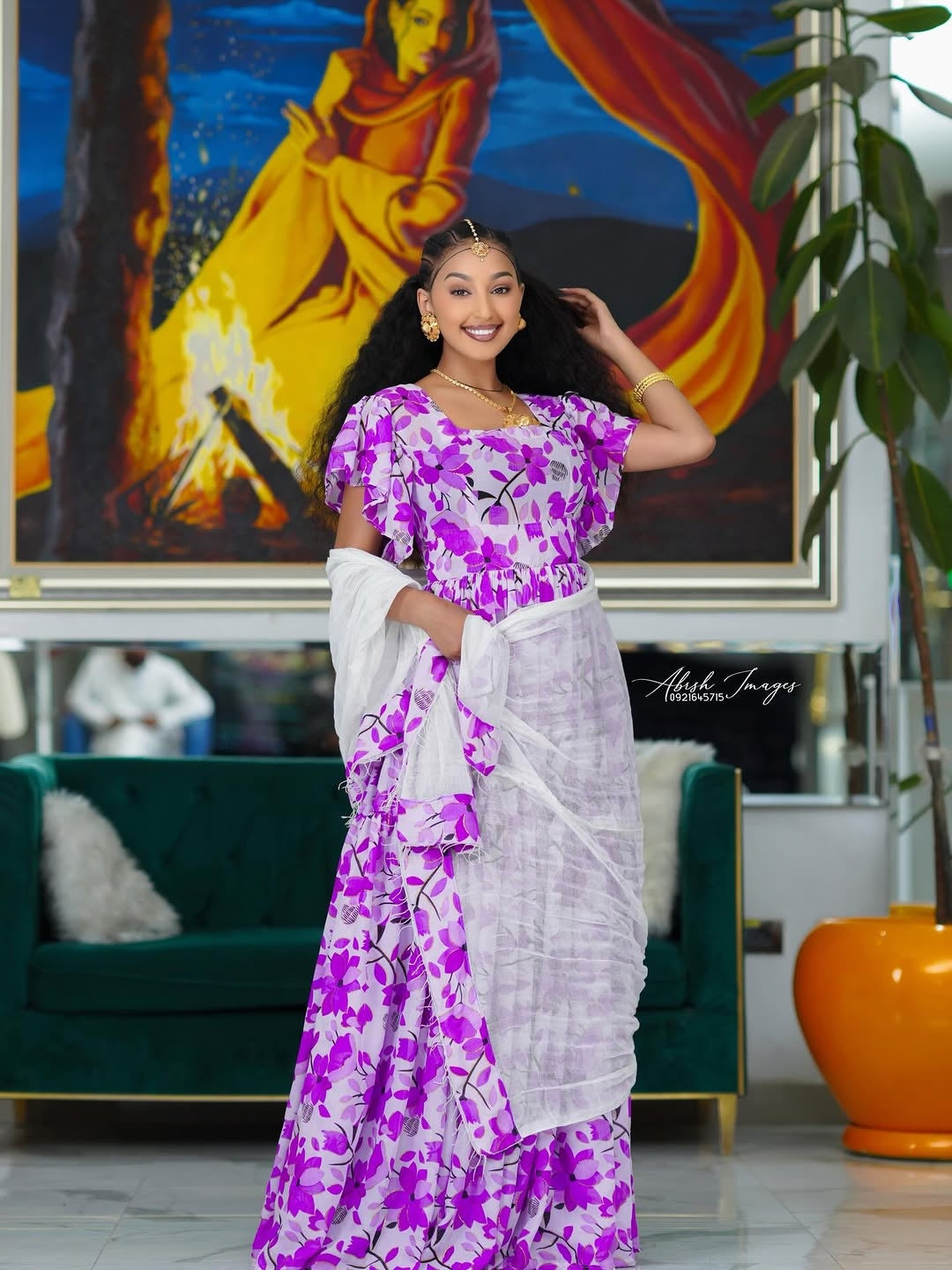 Purple Chiffon Habesha Flowing Ethiopian Dress with Soft Silhouette Habesha Outlets Purple Chiffon Habesha Flowing Ethiopian Dress with Soft Silhouette Habesha Outlets