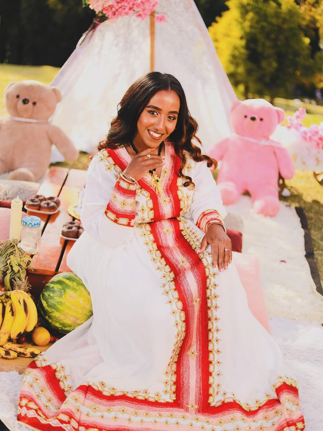 Red Habesha Libs – Vibrant Ethiopian Traditional Dress for Women Who Appreciate Cultural Pride and Modern Elegance