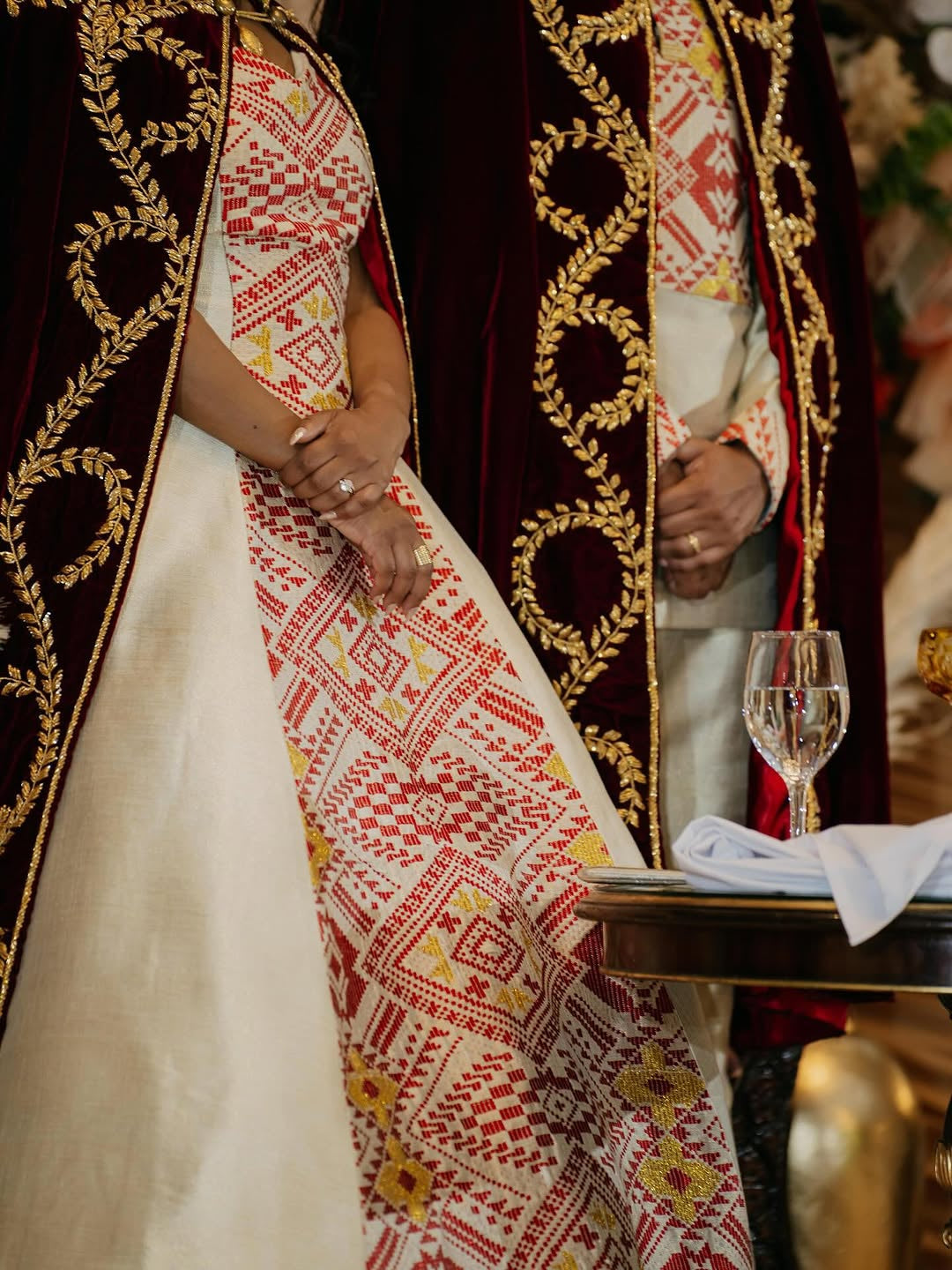 Luxury Habesha Wedding Set with Kaba – Bride & Groom Matching Kemis, Suit & Kaba by Tsehaye Mehari