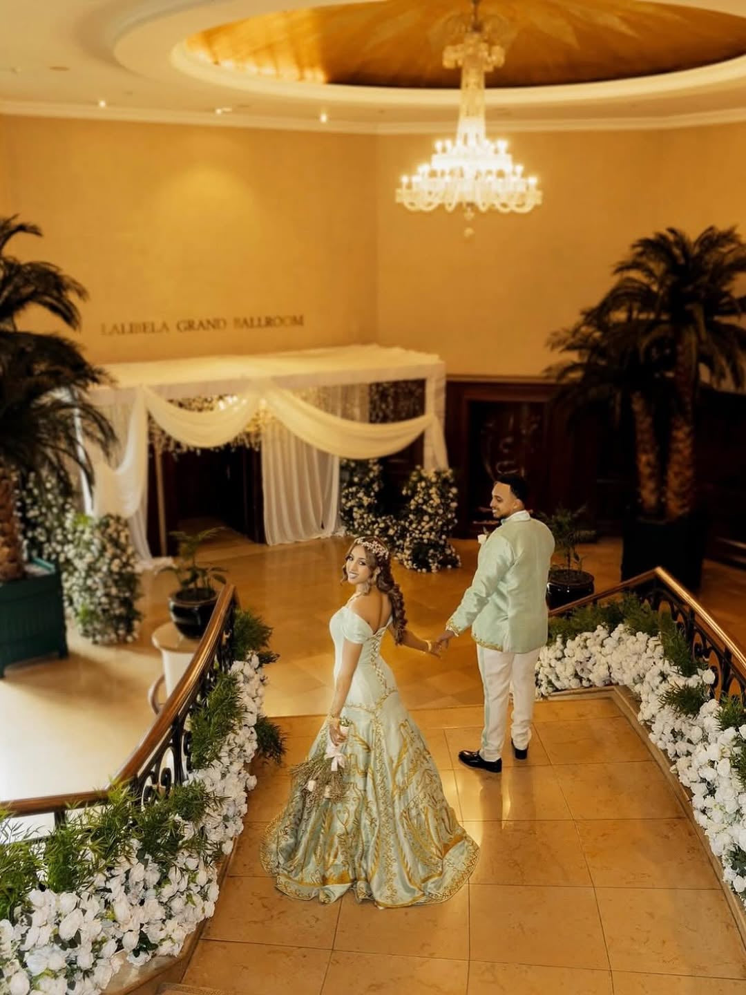 Luxury Habesha Wedding Set – Bride & Groom Matching Kemis, Suit | Traditional Ethiopian Wedding Outfit