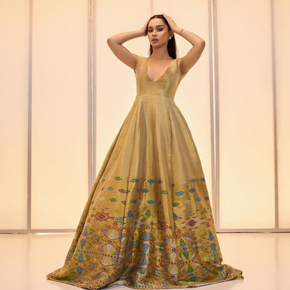 Luxury Gold Habesha Kemis – Ethiopia traditional Wedding Dress by Tsehaye Mehari