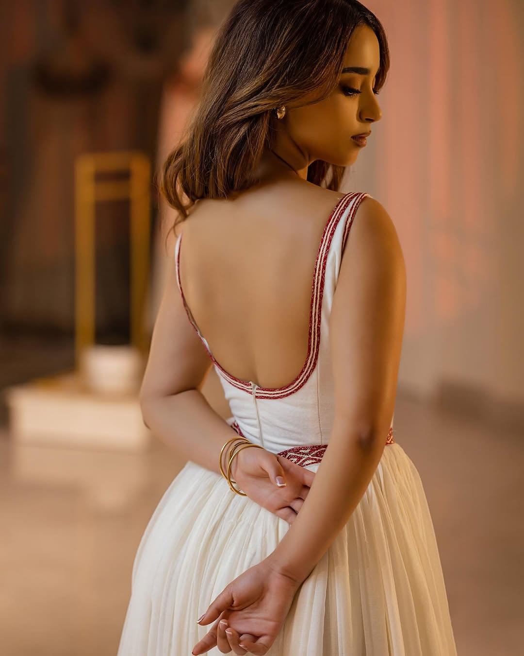 Luxury Red habesha libs – Ivory modern Dress with Contemporary Sleeveless Design by Tsehaye Mehari