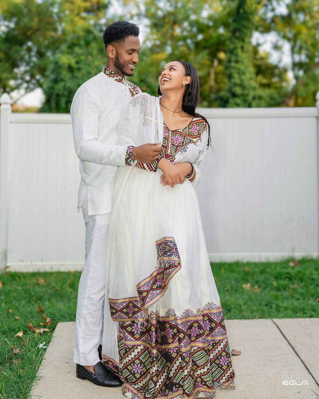 Family Matching Habesha Kemis & Shirt Set -Burgundy & Green elegant Ethiopian Traditional Dress by Tsehaye Mehari