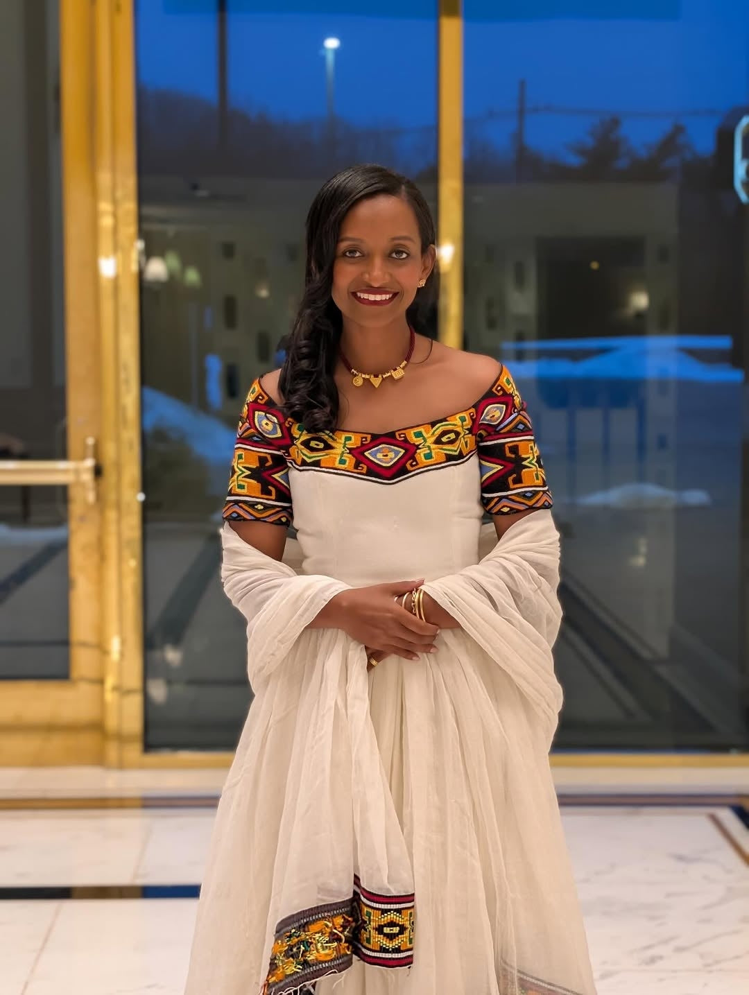 Red Habesha Libs is designed to capture attention while celebrating the beauty of Ethiopian traditional fashion. 